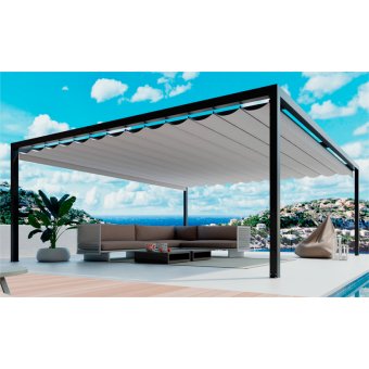 Pérgola DS Saxun 125x125 - Isla con Largueros